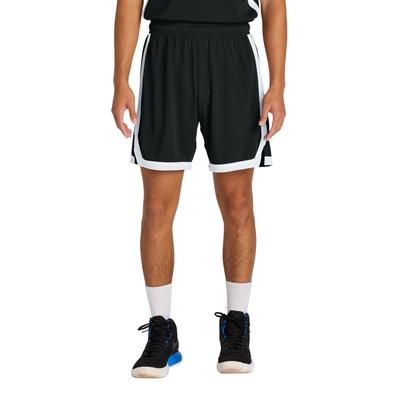Sport-Tek ST901 Rival Basketball 7'Short in Black/White size 2XL | Polyester