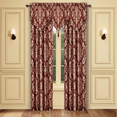 Lazia 84 Inch Window Panel Pair by Royal Court in Red (Size ONE SIZE)
