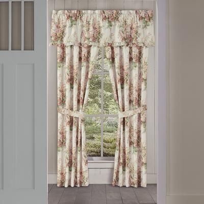 Estelle Coral 84 Inch Window Panel Pair by Royal Court in Coral (Size ONE SIZE)