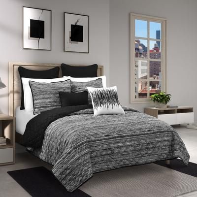 Dalton Black 3 Piece Quilt Set by Royal Court in Black (Size FL/QUE)