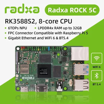 Radxa ROCK 5C RK3588S2, Radxa ROCK 5C Lite RK3582, Single Board Computer