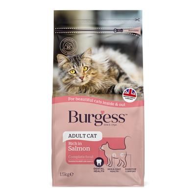 4kg Salmon Adult Cat Burgess Dry Cat Food