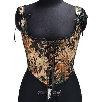 Retrò Vintage Medievale Rinascimento Corsetto Gilet Bustino Costume Per donna Celtico Fantasia Halloween Carnevale Mascherata Feste Casual Quotidiano LARP Adulti Corsetto