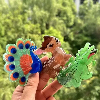 1/3pcs New personalized acrylic clip for cute hair accessories, peacock hair clip, back of the head, coiled hair, shark clip