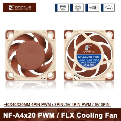Noctua NF-A4x20 40mm Computer Case Fan 5V/12V PWM/FLX CPU Cooling Fan Silent Intelligent Temperature Control Ultra Small Fan