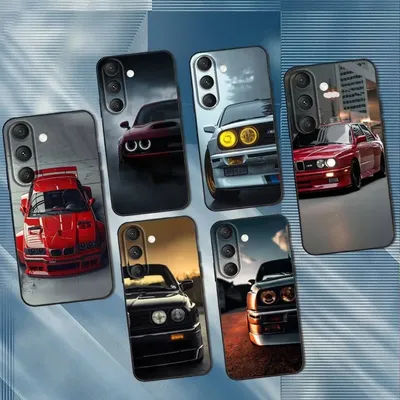 Coque de téléphone de voiture B-BMW-ES E20 E30, étui noir en Silicone souple pour Samsung S25,S24,S23,S22,S21,S20,S10,Ultra,Plus,Lite,FE