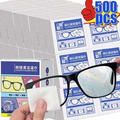 Disposable Wipes Dust Eyeglass Cleaning Pads Traceless Quick Drying High Quality Anti-fog Glasses Removal Lens Clothes Eyewear