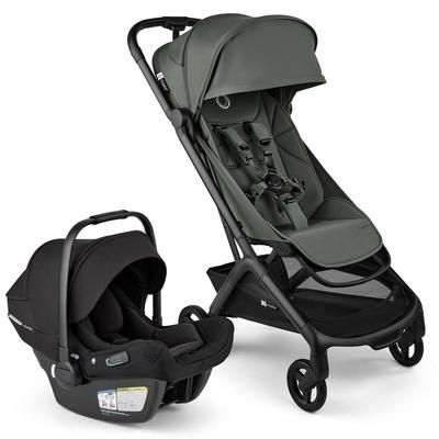 Bugaboo Butterfly 2 + Turtle Air Shield Travel System Bundle - Black / Forest Green / Forest Green /