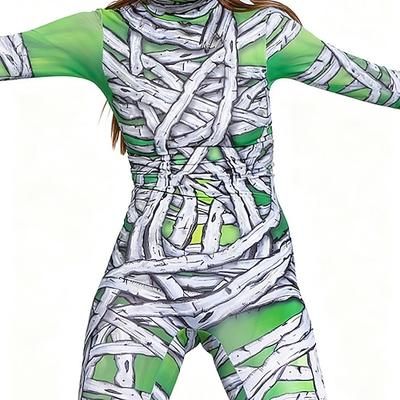 Costume di Carnevale Tuta Intera Costume Cosplay Body Catsuit a Corpo Intero Zombie Mummia Un Pezzo Costume Spaventoso Bambini Adulti Per donna Mascherata martedì grasso Feste Halloween Costumi di