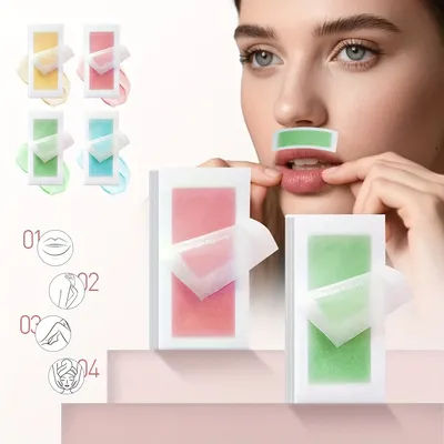20pcs Hair removal wax paper for lips, facial beard, lips, eyebrows, high bikini line, multi-purpose hair removal wax paper