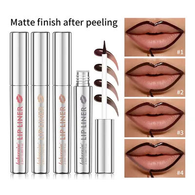 Lip Liner Pencil Peel Off Lip Stain Tattoo Long Wearing Matte Waterproof Smudge Proof Transfer Proof Lip Cosmetic For All Day We