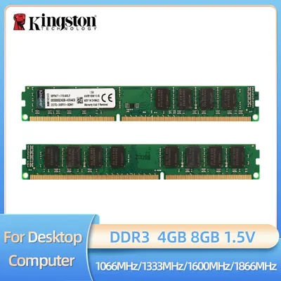 Kingston Memoria Ram DDR3 4GB 8GB 1066MHZ 1333MHZ 1600MHZ 1866MHZ DIMM Non-ECC Desktop Memory Ram