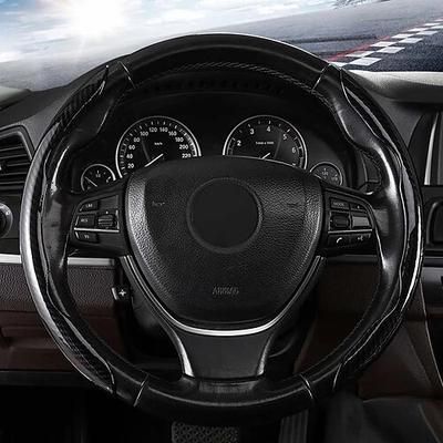 Coprivolante per auto in silicone antiscivolo effetto fibra di carbonio, vestibilità universale, elegante, antiscivolo, con impugnatura morbida, protezione per interni auto, accessorio di guida confortevole
