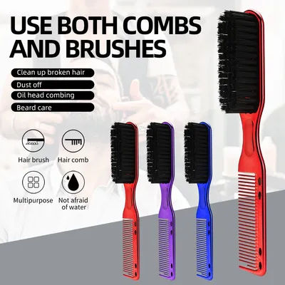 Salon Barber Beard Comb Two-sided Men's Shaving Brush Beard Brushes Salon Hairdressing Hair Styling Tool High-Qualit
