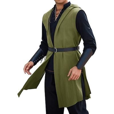 Medievale Rinascimento 17° secolo Camicia Tunica Ranger Elfico Tiro con l'arco Costume Per uomo Vichingo Fantasia Halloween Carnevale Mascherata Feste LARP Adulti Camicia