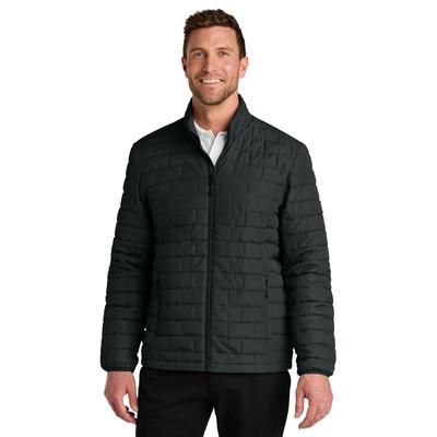 Port Authority J854 C-FREE Brick Jacket in Deep Black size Medium | Polyester