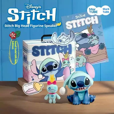 Martube nouveau Disney Lilo & Stitch série point Figurines ornements haut-parleur Anime point pyjama fête Bluetooth haut-parleur jouet cadeaux