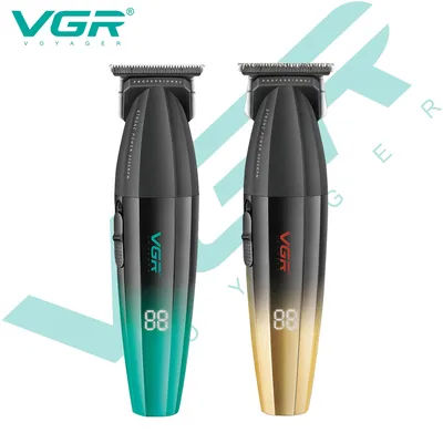 VGR V-906 Hair Salon Home Hair Trimmer Gradient Metal Body Hair Clipper Hair Carving LED Intelligent Digital Display Electric Pu