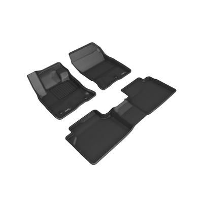 3D Mats USA Floor Made of Rubber Black Molded Liner, Front & Rear, Limited Warranty L1FR14201509