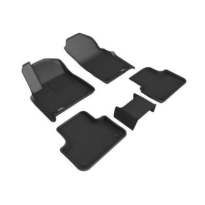 3D Mats USA Floor Made of Rubber Black Molded Liner, Front & Second Row, 3-year limited warranty L1LB00001509