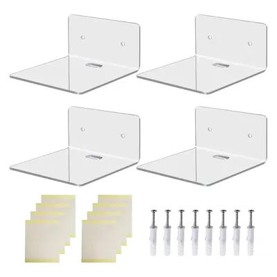 Étagères murales transparentes en acrylique, 1 pièce, présentoirs suspendus, petites étagères suspendues pour exposition de plantes, support de rangement pour salle de bain