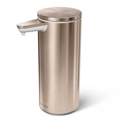 Simplehuman Touch-Free Rechargeable Sensor Liquid Soap And Hand Sanitizer Dispenser, 9 Oz, Rose Gold