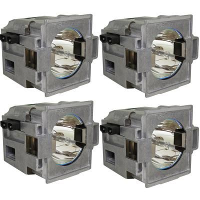 Jaspertronics™ Original Lamp & Housing for the High End Systems DML-1200 (4-pack) Projector - 1 Year Warranty