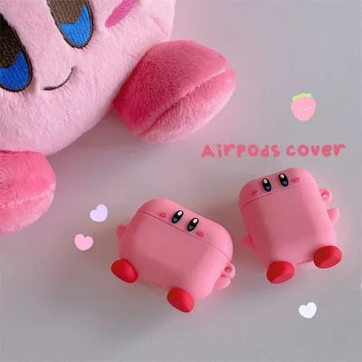 Pour étui Airpods, housse de protection pour écouteurs en Silicone Kirby 3D pour étui Airpods Pro/étui Airpods 3 Funda enfants