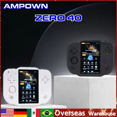 AMPOWN ZERO 40 Handheld Video Game Machine 4'' IPS Multi-touch Screen Android System Bluetooth Vibration Motor RetroGame Console