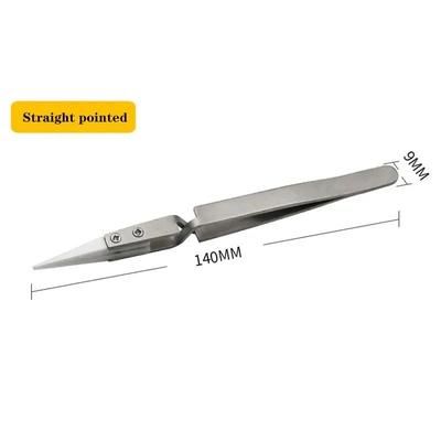 3 Pcs Ceramic Straight Tip Electronic Soldering Tweezers Anti Static, Acid Resistant Precision Tools For PCB DIY Repairs striaght