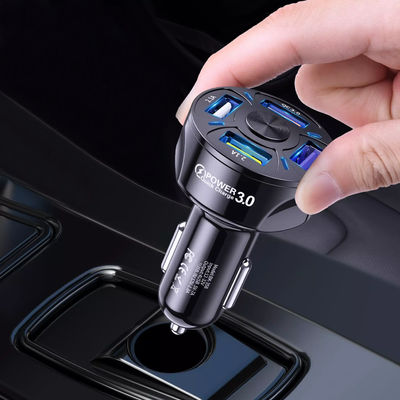 Fast Charging 4 Port Car Charger Adapter Perfect Gift For Travelers & Families Fast Charging 4 Port Car Charger Adapter Perfect Gift For Travelers & Families