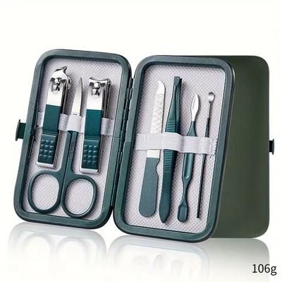 Stainless Steel Manicure And Pedicure Kit With Travel Case set086 7pcs Set