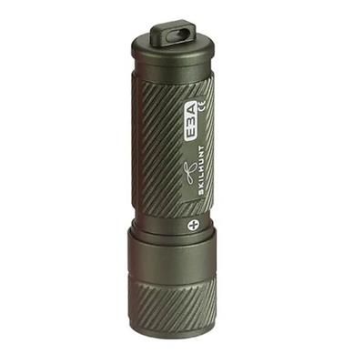 SKILHUNT E3A 100 Lumens AAA Keychain LED Flashlight: Mini Pocket Torch For Outdoor Camping, Hiking, Fishing Without Battery High CRI LED Olive Green
