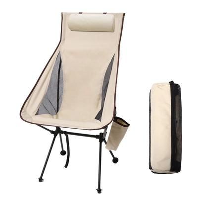 Westtune Portable Folding Camping Chair With Lightweight Aluminum Alloy Tourist Chair For Outdoor, Fishing, And Travel beige