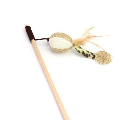 Colorful Teaser Feather Cat Wand Toy Interactive Pet Supply 2