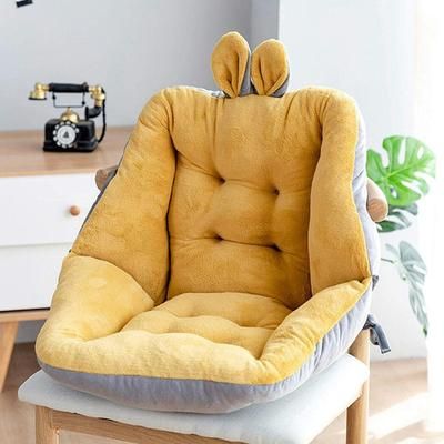 Experience Unmatched Comfort Orthopedic Seat Cushion With Luxurious Velvet Cover, Perfect For All Seasons Yellow