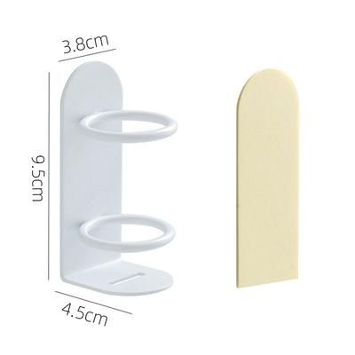 Wall Mounted Electric Toothbrush Holder Holder Punch Free Razor Holder Storage Shelf Toothbrush Organizer white