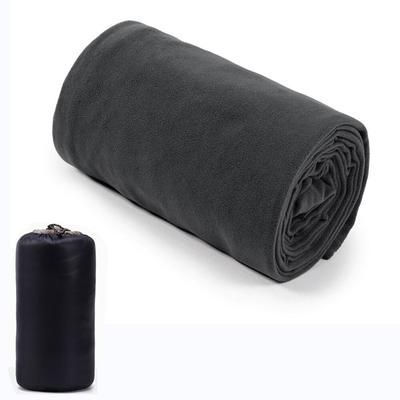 Portable Polar Fleece Sleeping Bag Liner, Warm And Ultra Light Travel Sheet For Outdoor Camping And Tent Beds black