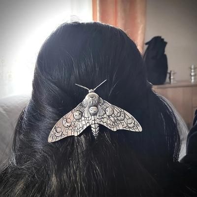 Vintage Gothic Moth Hair Clip Elegant Halloween Hair Pin For Parties Vintage Gothic Moth Hair Clip Elegant Halloween Hair Pin For Parties