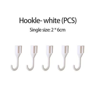 Versatile Home Storage Accessories: Hole Board Wall Shelf Hooks & Self Adhesive Storage Rack Organizer E white