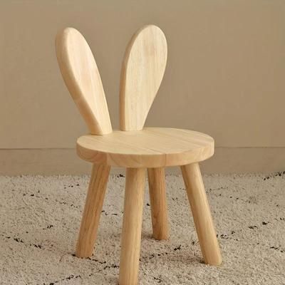 Creative Small Board Stool Cute Rabbit Ears Solid Wood Small Stool Decorative Stool Children Chair For Nursery, Playroom Creative Small Board Stool Cute Rabbit Ears Solid Wood Small Stool Decorative Stool Children Chair For Nursery, Playroom