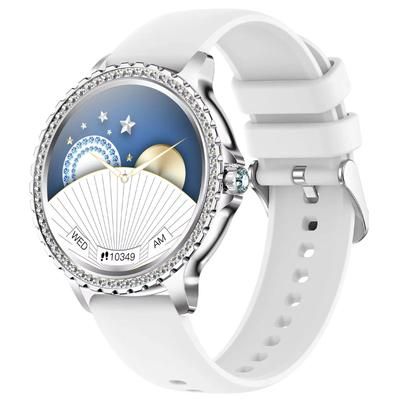 Women Smartwatch With Heart Rate & Sleep Monitor Fitness Tracker, Pedometer For Android & IPhone silver Shell