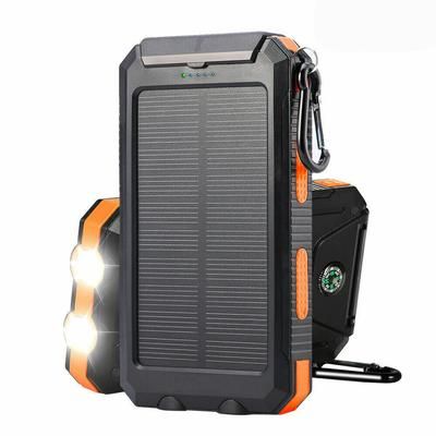 Portable Solar Charger Power Bank For Phone Orange