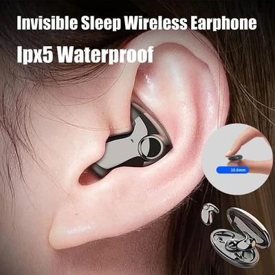 Invisible Sleep Wireless Earphone,Bluetooth 5.3 Hidden Earbuds White