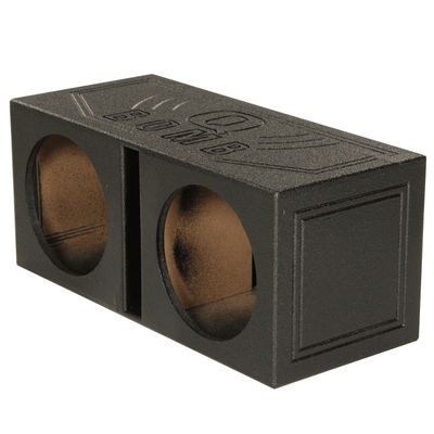 Dual Vented Ported Subwoofer Box With Bedliner Spray, Heavy Duty MDF Enclosure For Deep Bass Dual Vented Ported Subwoofer Box With Bedliner Spray, Heavy Duty MDF Enclosure For Deep Bass