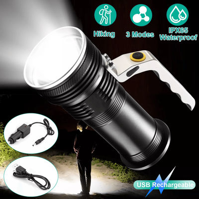 Super Bright Searchlight Handheld Spotlight LED Portable Rechargeable Flashlight 500 Lumens, 200m Beam, 3 Modes Super Bright Searchlight Handheld Spotlight LED Portable Rechargeable Flashlight 500 Lumens, 200m Beam, 3 Modes