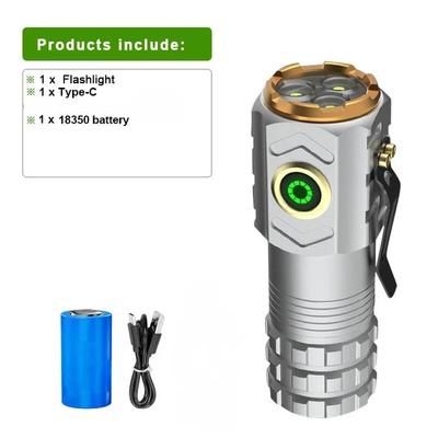 Mini Flashlight 18650 Ultra Powerful LED Torch: 30000LM Super Strong Tactical Lantern SET B