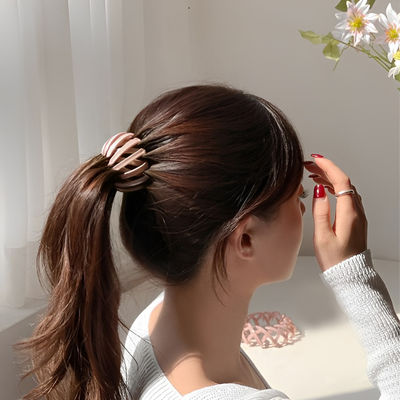 Lazy Bird's Nest Plate Hairpin Pink