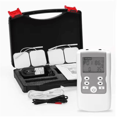 28 Mode TENS EMS Muscle Stimulator For Pain Relief And Recovery silver Box