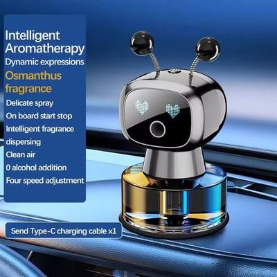 Smart Car Air Freshener Rechargeable Aroma Diffuser With Adjustable Settings grey
